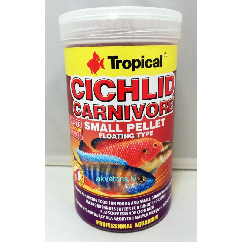 Tropical Cichlid Carnivore Small Pellet 1000ml