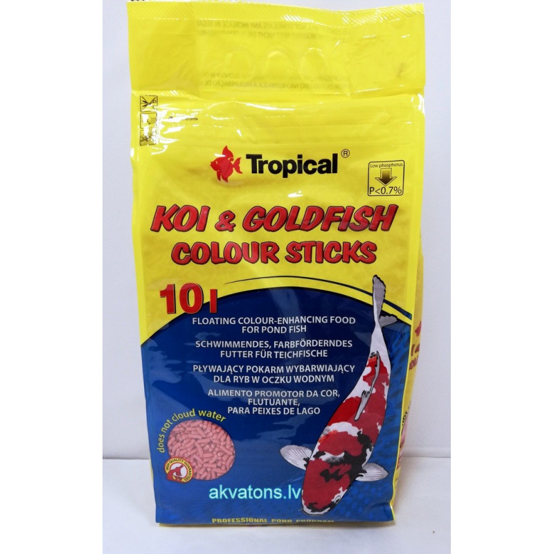 Tropical Koi & Goldfish Colour Sticks 10L