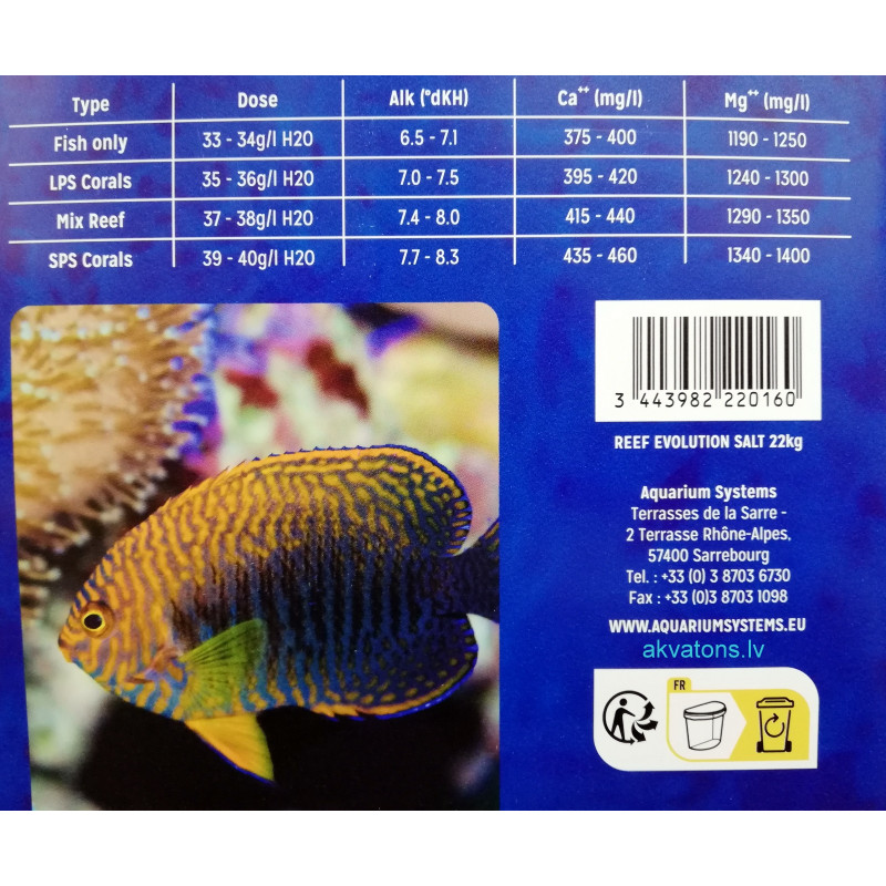 Aquarium Systems Reef Evolution Salt 22kg