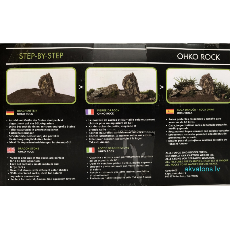 Aquadeco Dragon Stone Set 60L