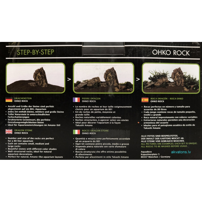 Aquadeco Dragon Stone Set 80L