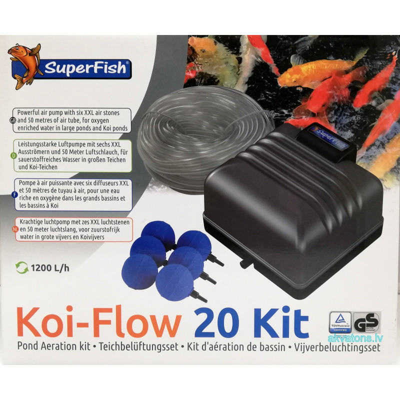 Superfish Koi Flow 20 Kit Gaisa kompresors dīķiem