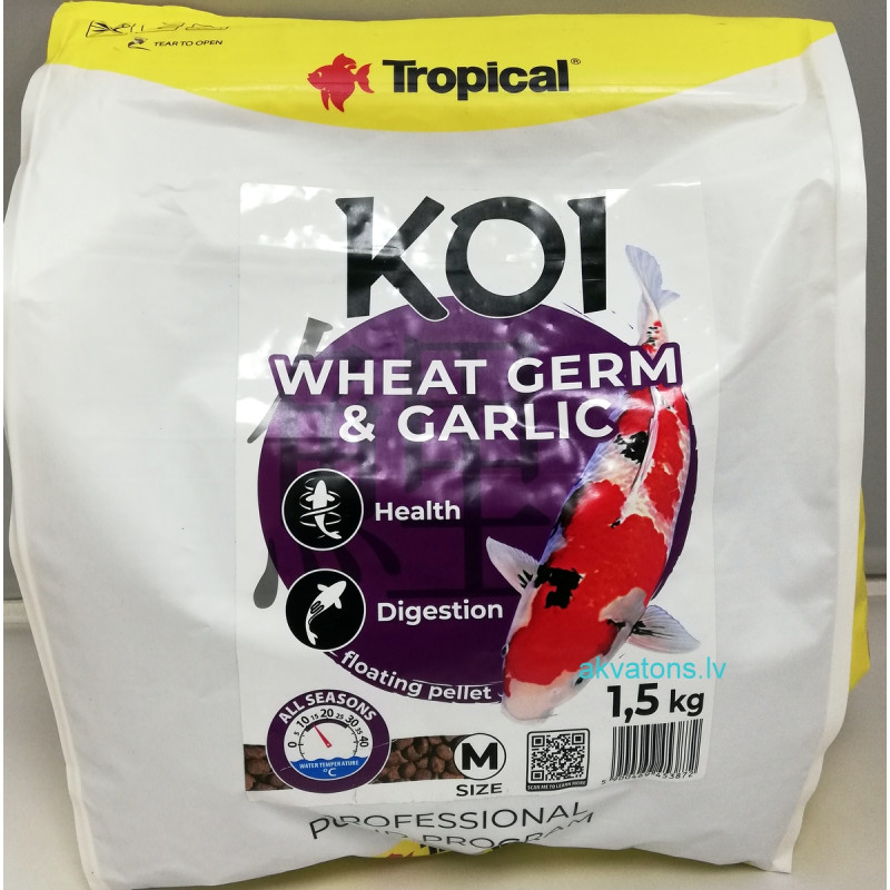 Tropical Koi Wheat Germ & Garlic Size M 5L