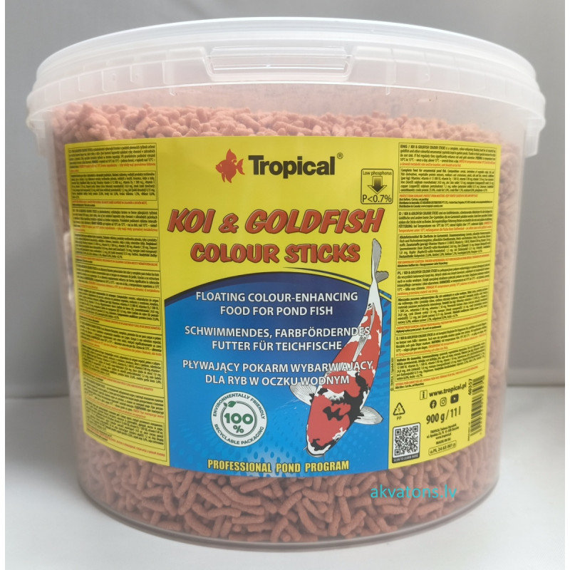 Tropical Koi & Goldfish Colour Sticks 11L